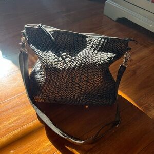 Day & Mood leather Woven Bag
